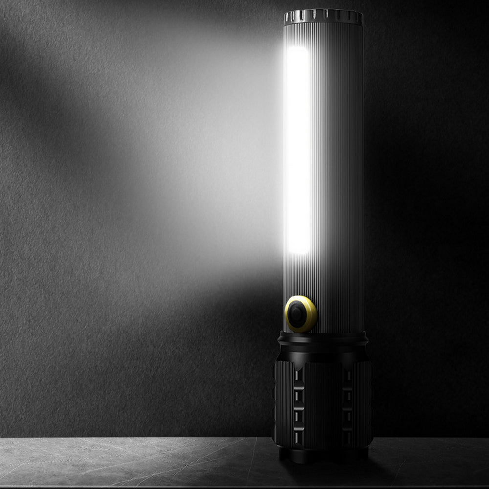 Тактичний ручний ліхтар BL-C61-P50, акумуляторний, з USB, ZOOM та бічним світлом + Кейс / Потужний ліхтарик