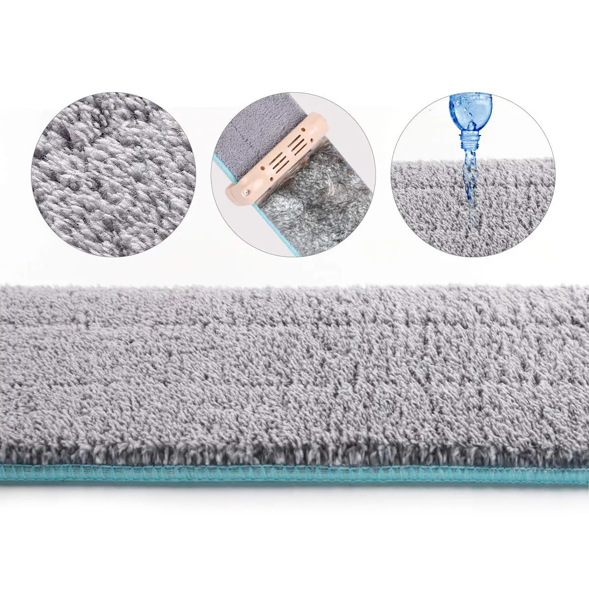 Швабра ледарка з віджимом Spin Mop, на 360 градусів, Бірюзова / Самовіджимаюча швабра для швидкого миття підлоги
