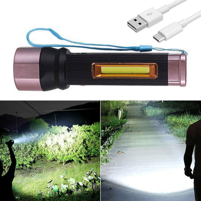 Ліхтарик із сонячною панеллю, USB, 1200 мАг, RH-207 / Світлодіодний акумуляторний ліхтар / LED - ліхтарик
