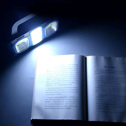 Ручний ліхтар 2в1 акумуляторний, із сонячною панеллю, HB 6168, / Потужний ліхтар із функцією Powerbank