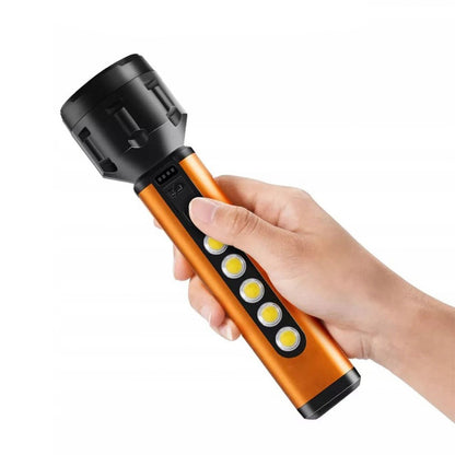 Потужний ручний ліхтарик з акумулятором, USB, CB-C67 5W+5COB / Світлодіодний LED ліхтар