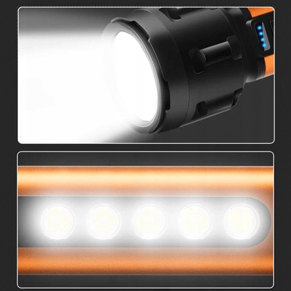 Потужний ручний ліхтарик з акумулятором, USB, CB-C67 5W+5COB / Світлодіодний LED ліхтар