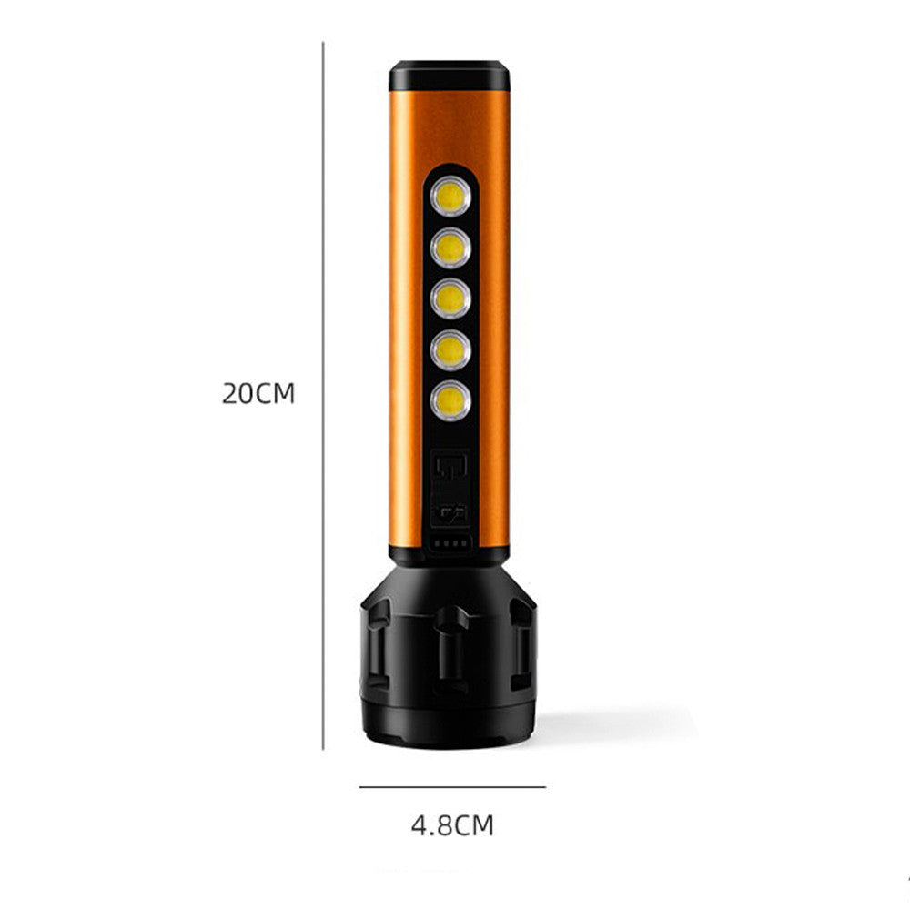 Потужний ручний ліхтарик з акумулятором, USB, CB-C67 5W+5COB / Світлодіодний LED ліхтар