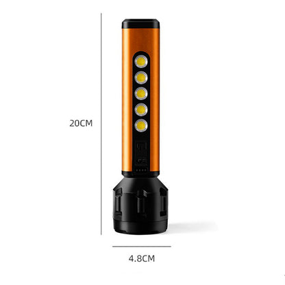 Потужний ручний ліхтарик з акумулятором, USB, CB-C67 5W+5COB / Світлодіодний LED ліхтар