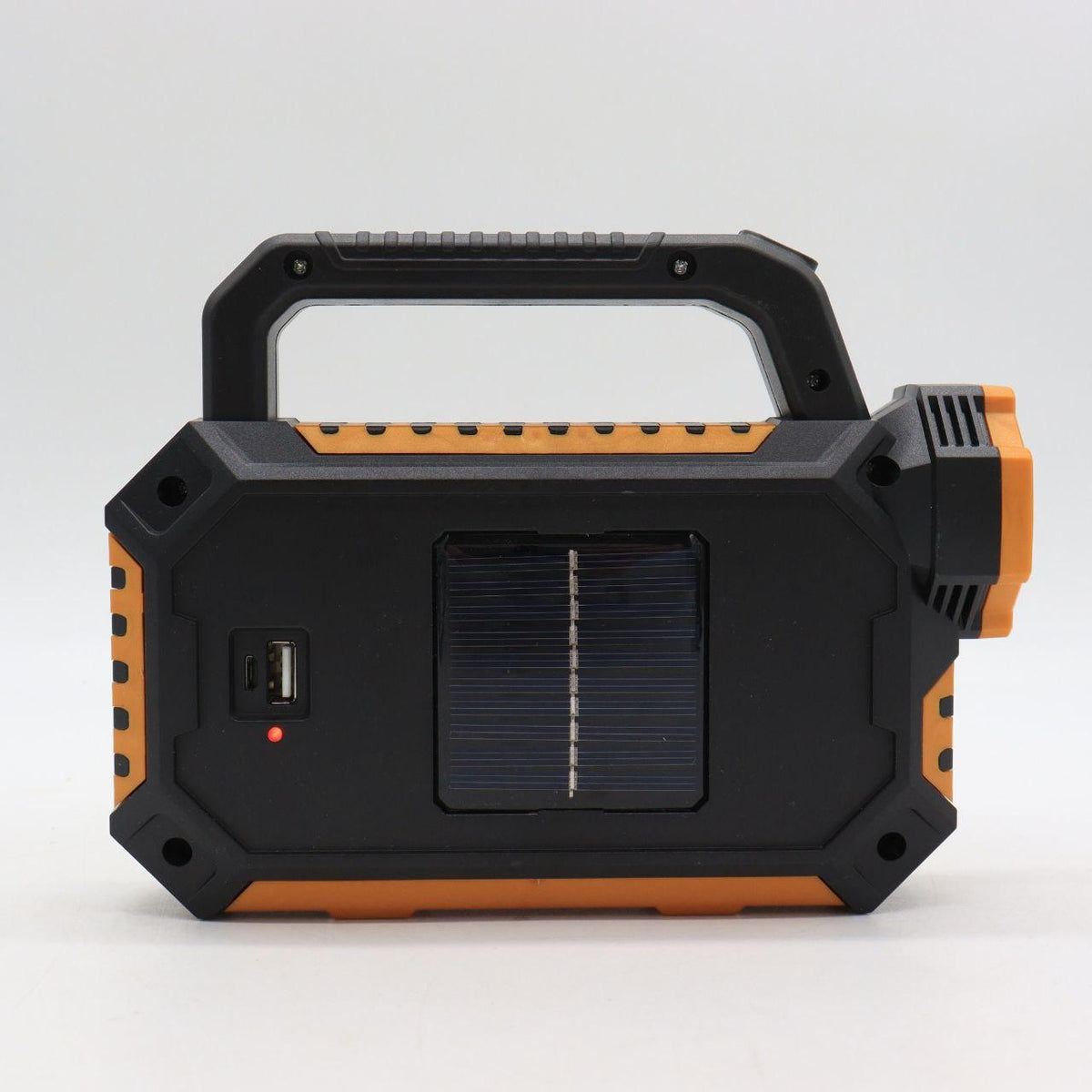 Ліхтар акумуляторний, 3 режими, USB, сонячна панель, 2800мАч, HS-8029-1-A, 7 + 54 SMD, Помаранчевий / Переносний ліхтарик /