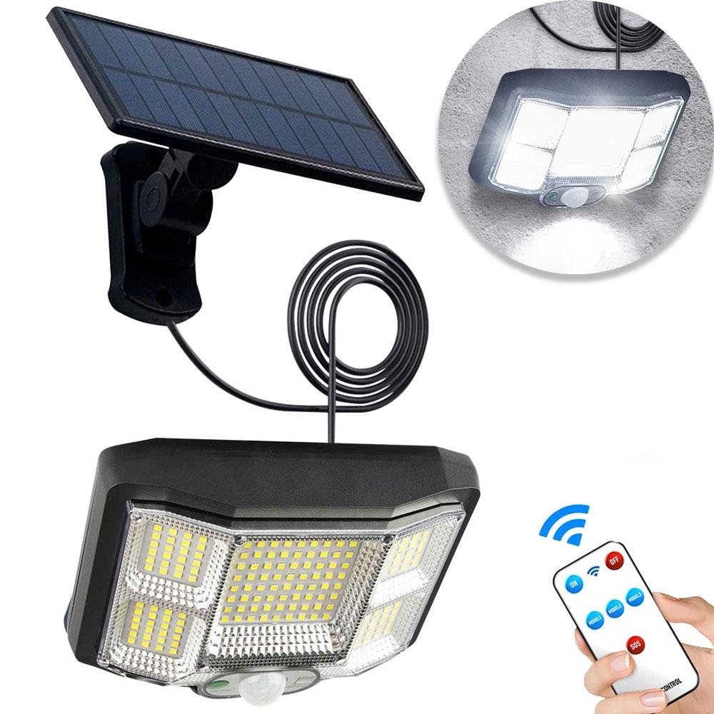 Вуличний світильник-ліхтар, 200 LED, із сонячною панеллю, Solar Sensor Light JB2168 / Ліхтар-прожектор