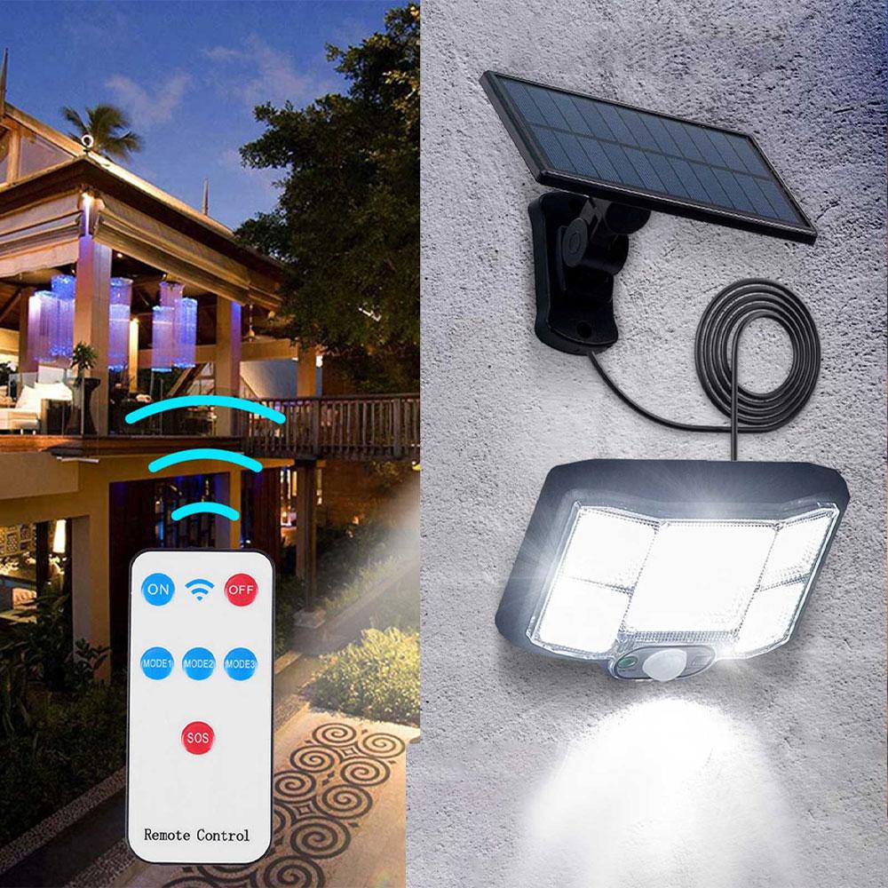 Вуличний світильник-ліхтар, 200 LED, із сонячною панеллю, Solar Sensor Light JB2168 / Ліхтар-прожектор