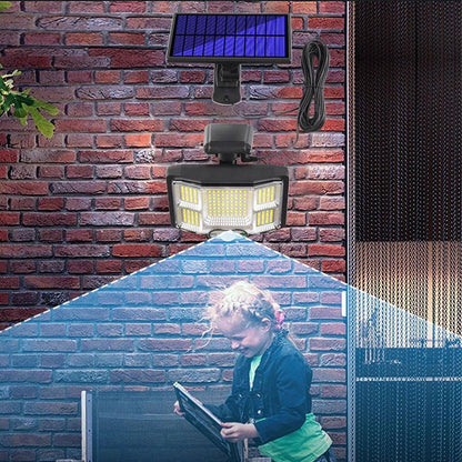 Вуличний світильник-ліхтар, 200 LED, із сонячною панеллю, Solar Sensor Light JB2168 / Ліхтар-прожектор