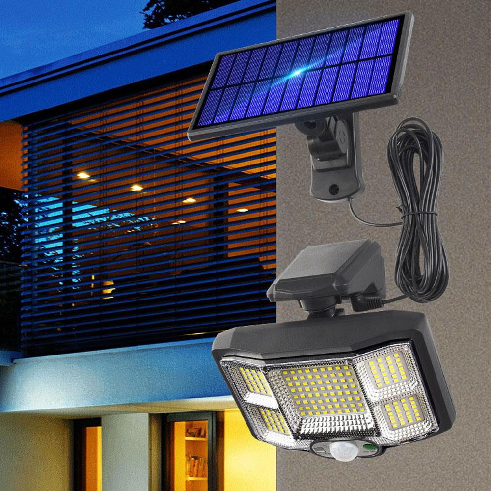 Вуличний світильник-ліхтар, 200 LED, із сонячною панеллю, Solar Sensor Light JB2168 / Ліхтар-прожектор