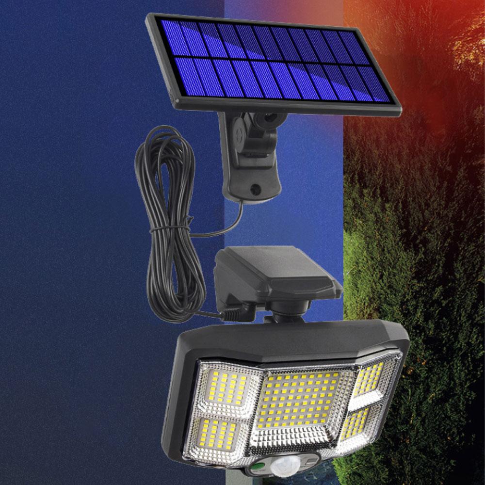 Вуличний світильник-ліхтар, 200 LED, із сонячною панеллю, Solar Sensor Light JB2168 / Ліхтар-прожектор