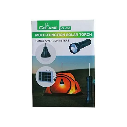 Портативний ручний ліхтар на 1000мАг 3в1, Solar Camping Kit CL-038, Чорний / Портативний ліхтар