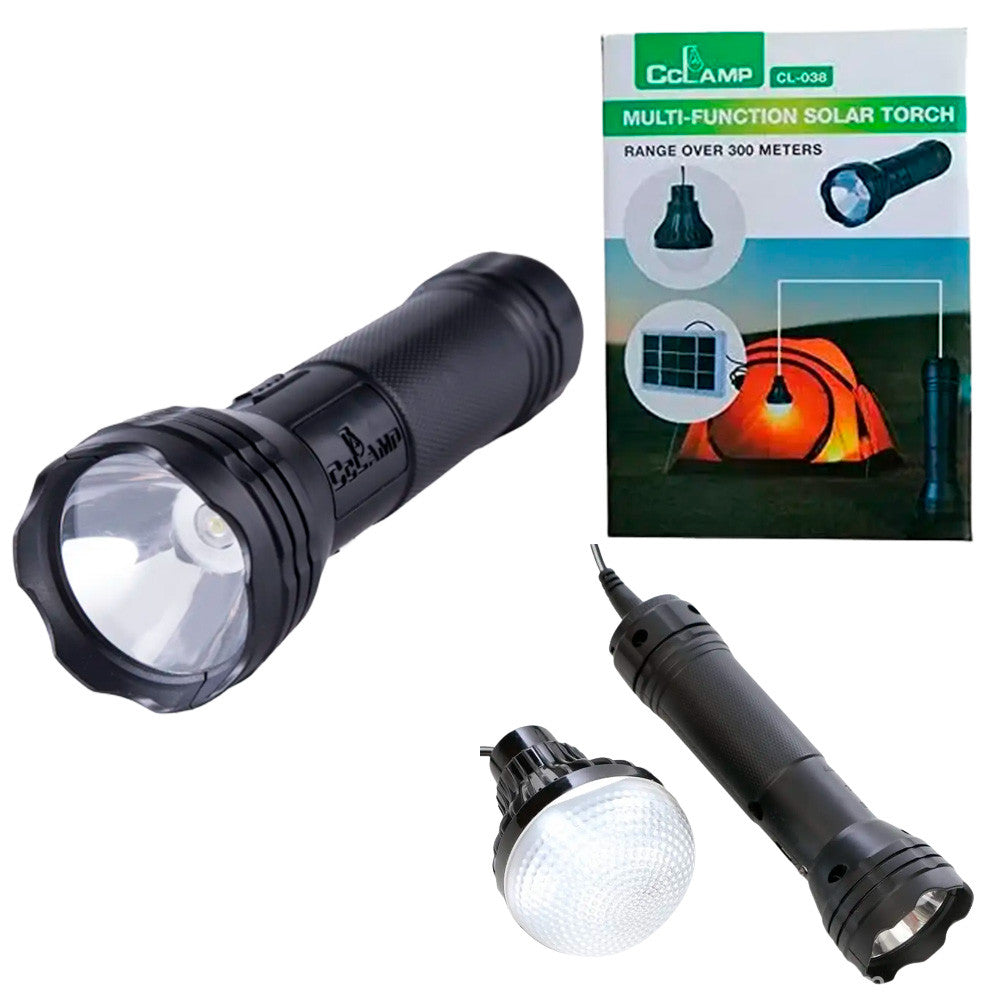 Портативний ручний ліхтар на 1000мАг 3в1, Solar Camping Kit CL-038, Чорний / Портативний ліхтар