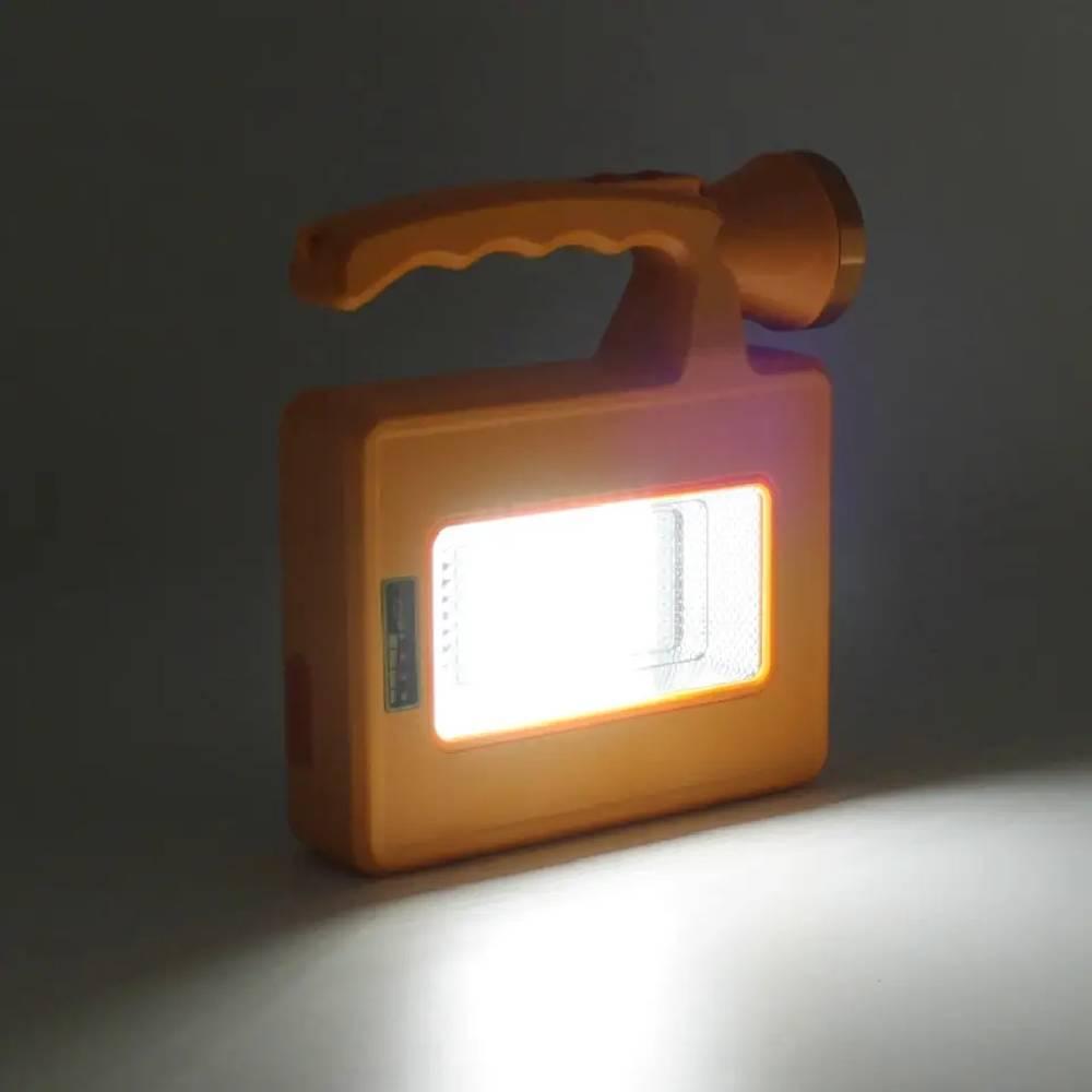 Акумуляторний LED ліхтар на сонячній батареї та USB, JHL My-V19, Жовтий / Ручний переносний ліхтар