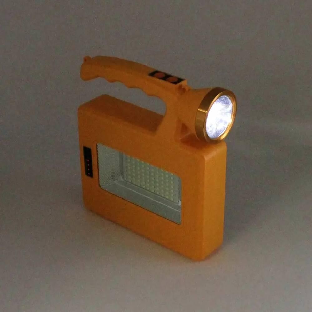 Акумуляторний LED ліхтар на сонячній батареї та USB, JHL My-V19, Жовтий / Ручний переносний ліхтар