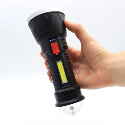 Ручний ліхтарик з функцією зарядки, USB, CL-W01 / Ліхтарик з диско-кулею / Ліхтарик з магнітною основою