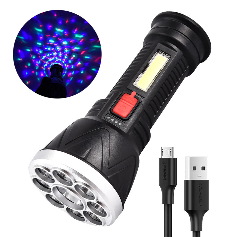 Ручний ліхтарик з функцією зарядки, USB, CL-W01 / Ліхтарик з диско-кулею / Ліхтарик з магнітною основою