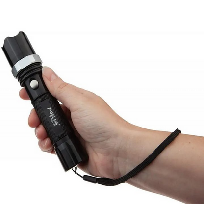 Тактичний ліхтар із Zoom, X-BALOG BL-T8626-XPE, Чорний / Акумуляторний ручний ліхтарик