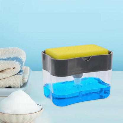 Диспенсер для миючого засобу Soap Pump Sponge Caddy, / Органайзер для мочалок / Дозатор мила
