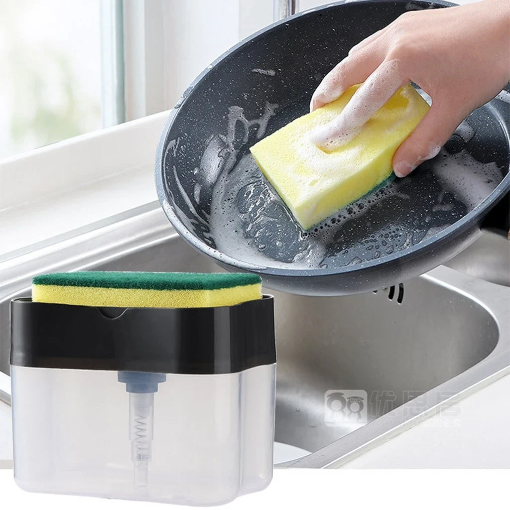 Диспенсер для миючого засобу Soap Pump Sponge Caddy, / Органайзер для мочалок / Дозатор мила