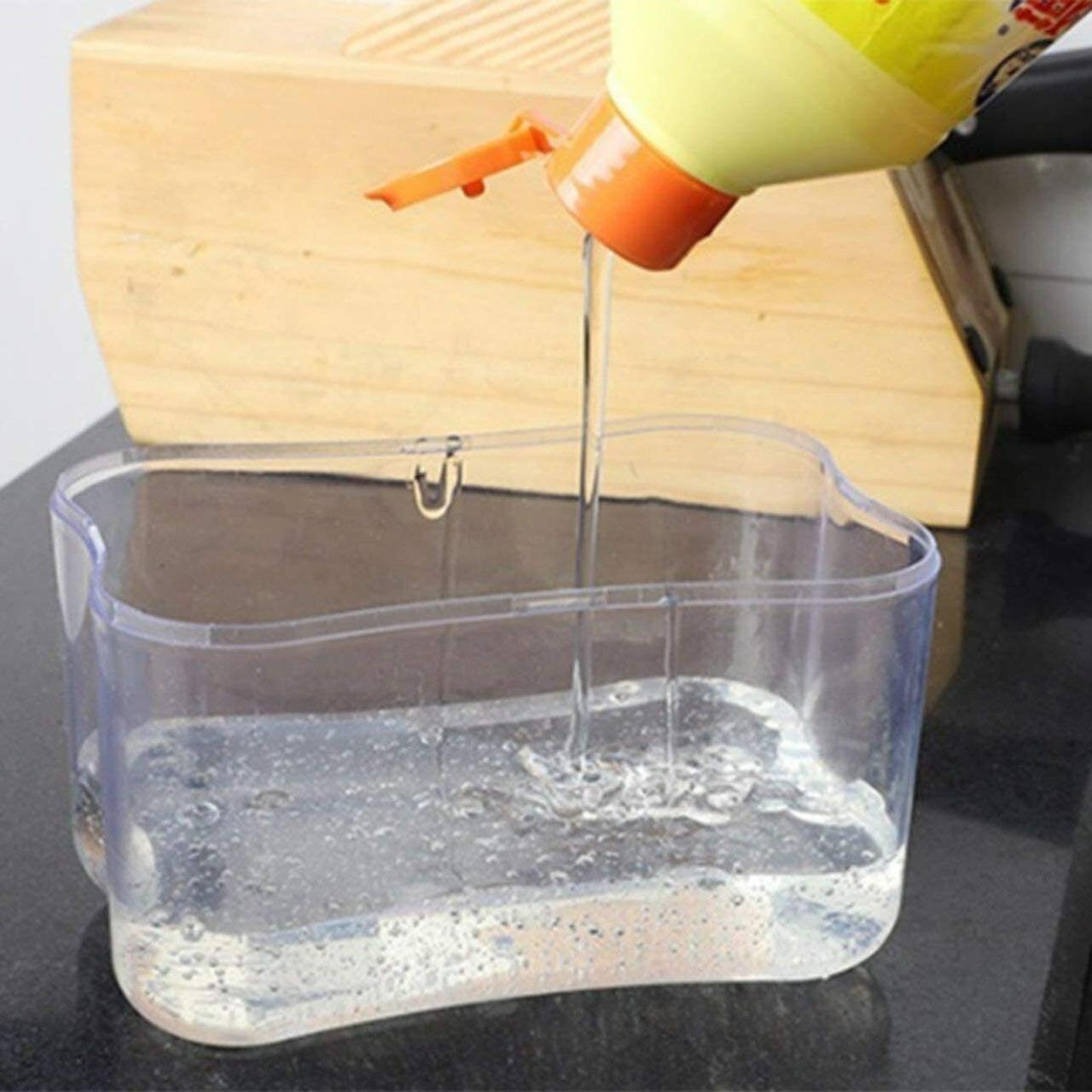 Диспенсер для миючого засобу Soap Pump Sponge Caddy, / Органайзер для мочалок / Дозатор мила