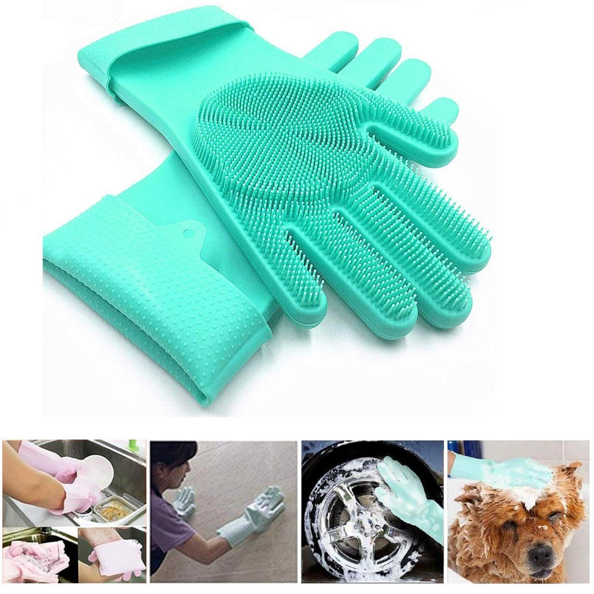 Рукавички для кухні Kitchen Gloves, Помаранчеві / Силіконові рукавички для миття посуду