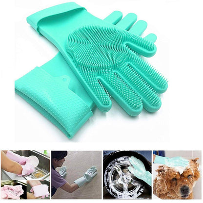 Рукавички для кухні Kitchen Gloves, Помаранчеві / Силіконові рукавички для миття посуду