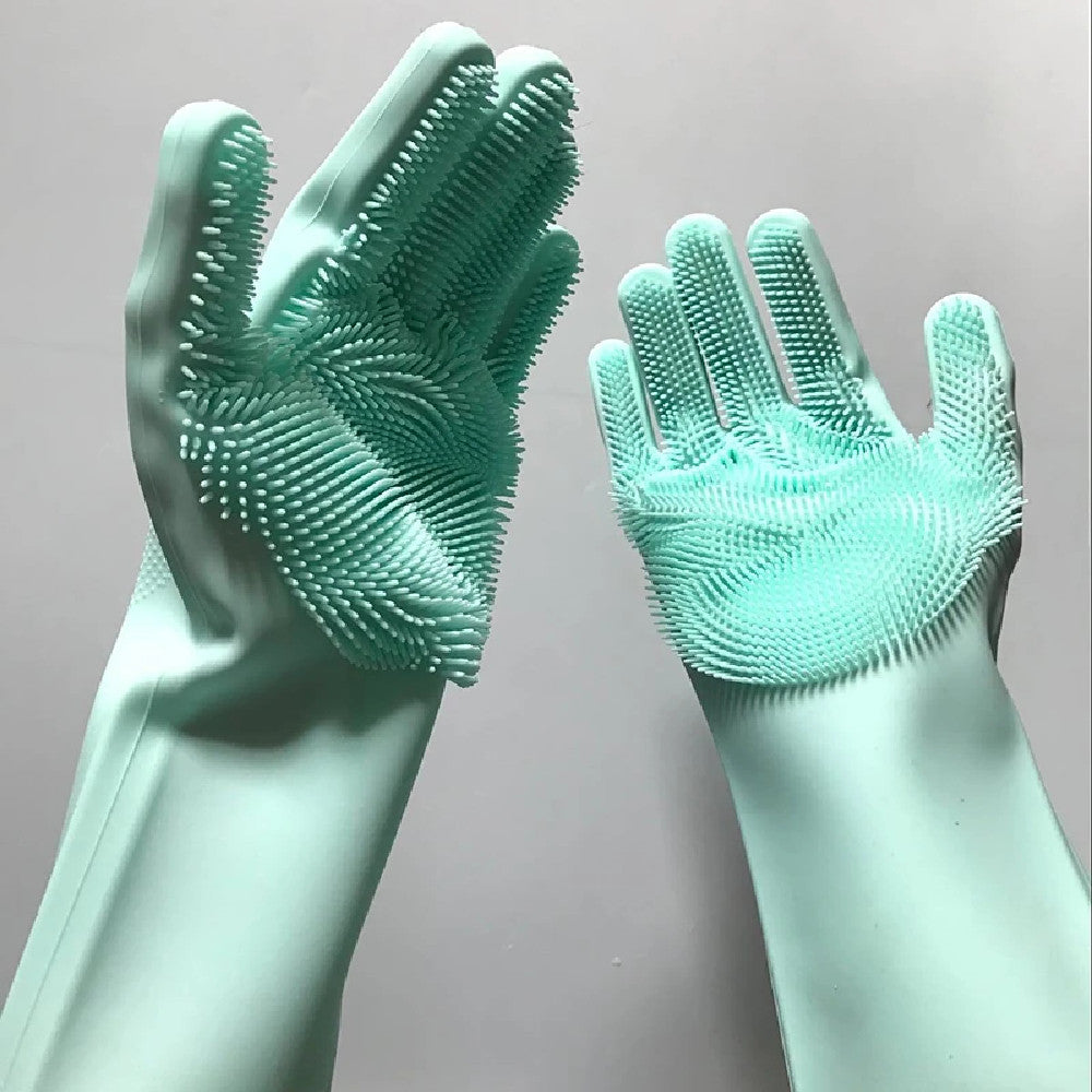 Рукавички для кухні Kitchen Gloves, Помаранчеві / Силіконові рукавички для миття посуду