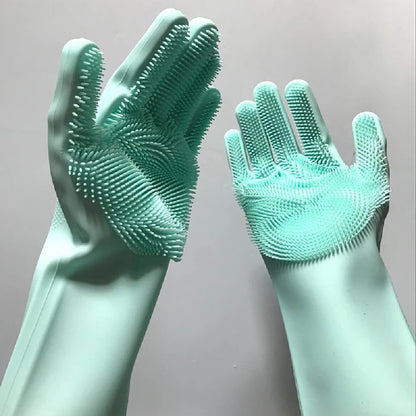Рукавички для кухні Kitchen Gloves, Помаранчеві / Силіконові рукавички для миття посуду
