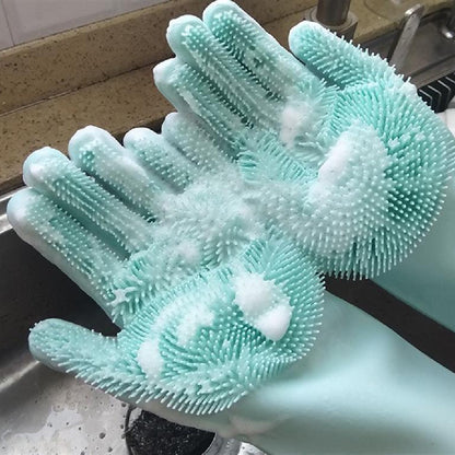 Рукавички для кухні Kitchen Gloves, Помаранчеві / Силіконові рукавички для миття посуду