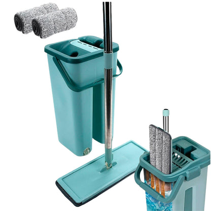 Швабра ледарка з віджимом 3,5л та 2насадки, Scratch Cleaning Mop, Бежовий / Комплект швабра з відром / Самовіджимаюча швабра