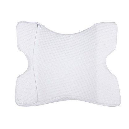 Ортопедична вигнута подушка з ефектом пам'яті (35*30*13 см) Nap pillow NJ-137, Білий / Подушка для шиї