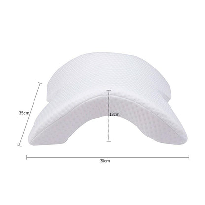 Ортопедична вигнута подушка з ефектом пам'яті (35*30*13 см) Nap pillow NJ-137, Білий / Подушка для шиї