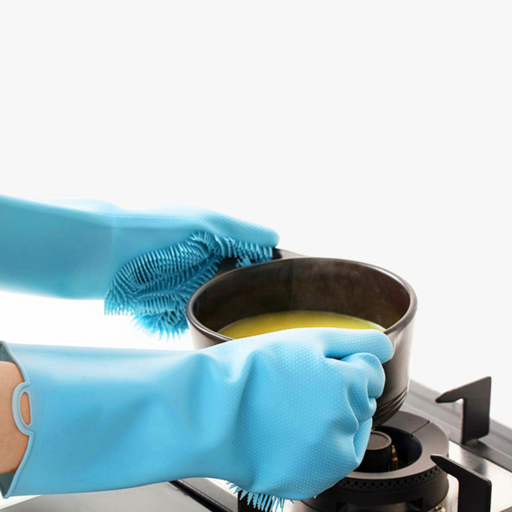 Рукавички для кухні Kitchen Gloves, Помаранчеві / Силіконові рукавички для миття посуду
