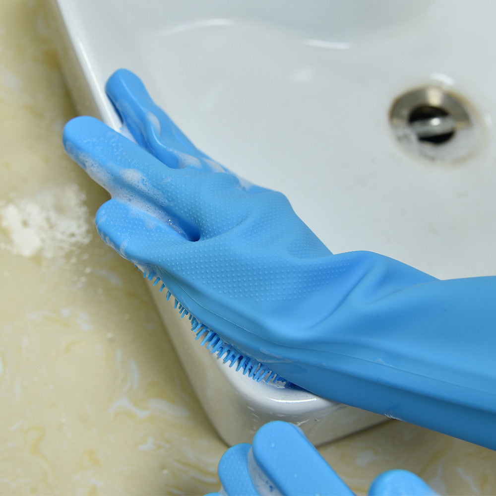 Рукавички для кухні Kitchen Gloves, Помаранчеві / Силіконові рукавички для миття посуду