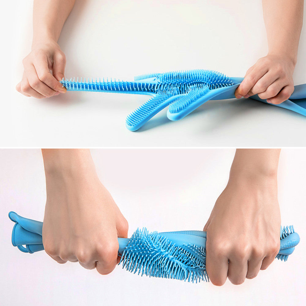 Рукавички для кухні Kitchen Gloves, Помаранчеві / Силіконові рукавички для миття посуду