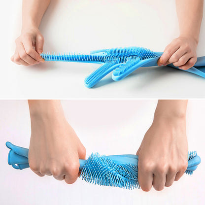 Рукавички для кухні Kitchen Gloves, Помаранчеві / Силіконові рукавички для миття посуду
