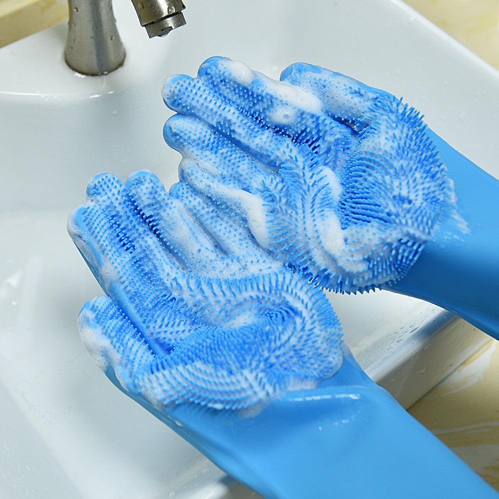 Рукавички для кухні Kitchen Gloves, Помаранчеві / Силіконові рукавички для миття посуду