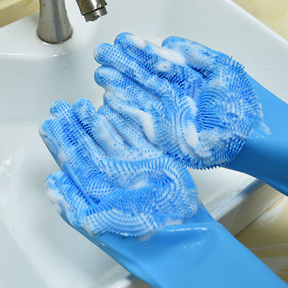 Рукавички для кухні Kitchen Gloves, Помаранчеві / Силіконові рукавички для миття посуду