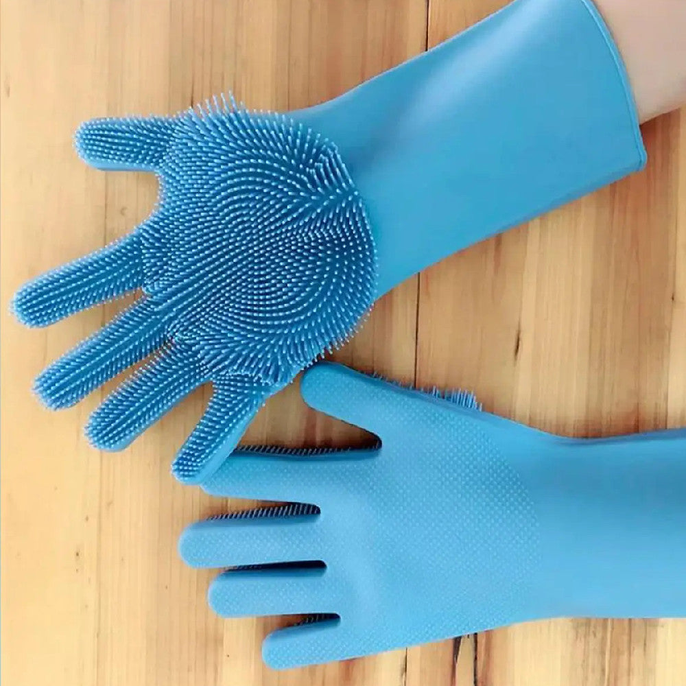 Рукавички для кухні Kitchen Gloves, Помаранчеві / Силіконові рукавички для миття посуду