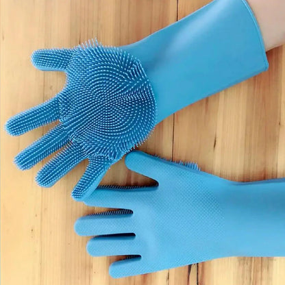 Рукавички для кухні Kitchen Gloves, Помаранчеві / Силіконові рукавички для миття посуду