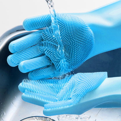Рукавички для кухні Kitchen Gloves, Помаранчеві / Силіконові рукавички для миття посуду
