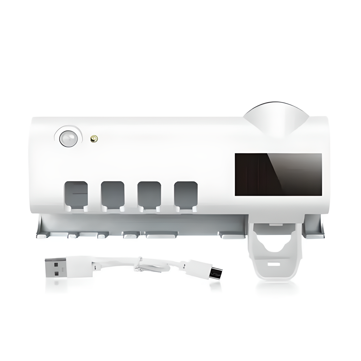 Тримач зубних щіток Brush Sterilizer, Білий / Диспенсер для зубної пасти / Уф стерилізатор