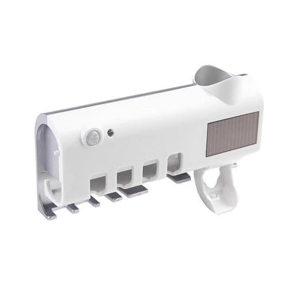 Тримач зубних щіток Brush Sterilizer, Білий / Диспенсер для зубної пасти / Уф стерилізатор