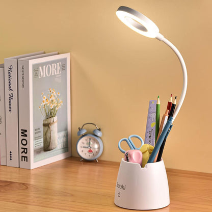Настільна лампа з USB, LED TABLE LAMP, Біла / Акумуляторна LED лампа-підставка