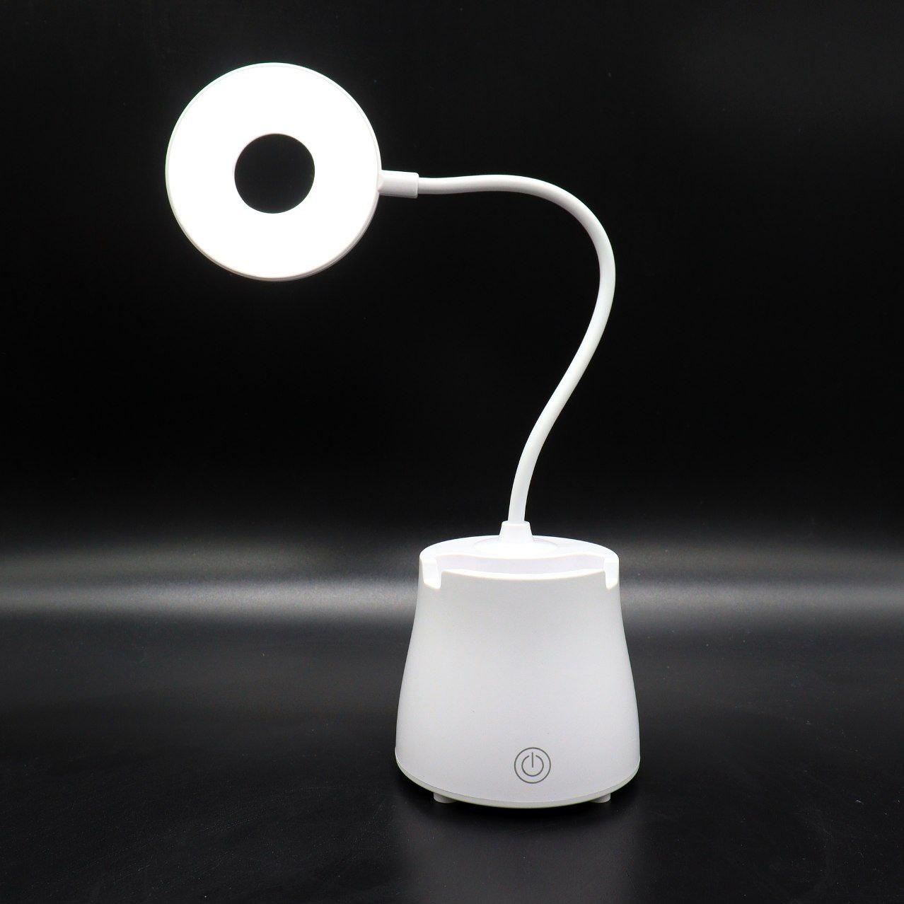Настільна лампа з USB, LED TABLE LAMP, Біла / Акумуляторна LED лампа-підставка