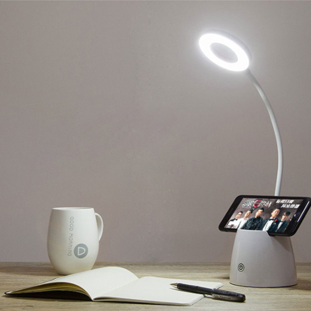 Настільна лампа з USB, LED TABLE LAMP, Біла / Акумуляторна LED лампа-підставка
