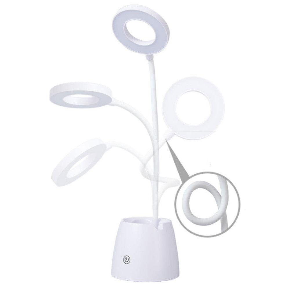 Настільна лампа з USB, LED TABLE LAMP, Біла / Акумуляторна LED лампа-підставка