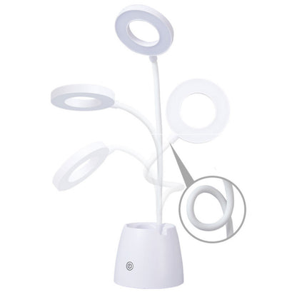 Настільна лампа з USB, LED TABLE LAMP, Біла / Акумуляторна LED лампа-підставка