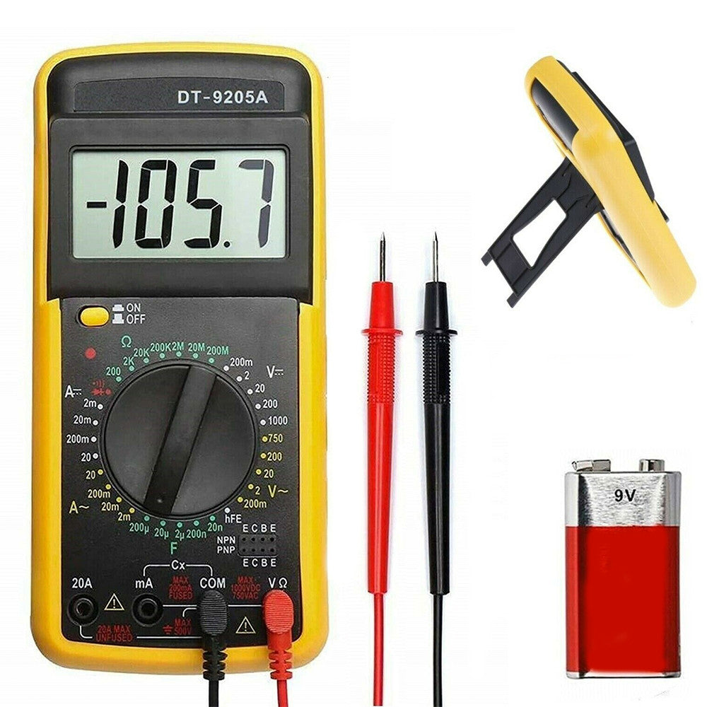 Цифровий мультиметр тестер DT-9208А, Чорний / Універсальний тестер напруги