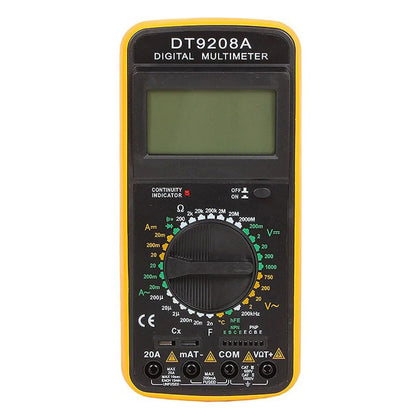 Цифровий мультиметр тестер DT-9208А, Чорний / Універсальний тестер напруги